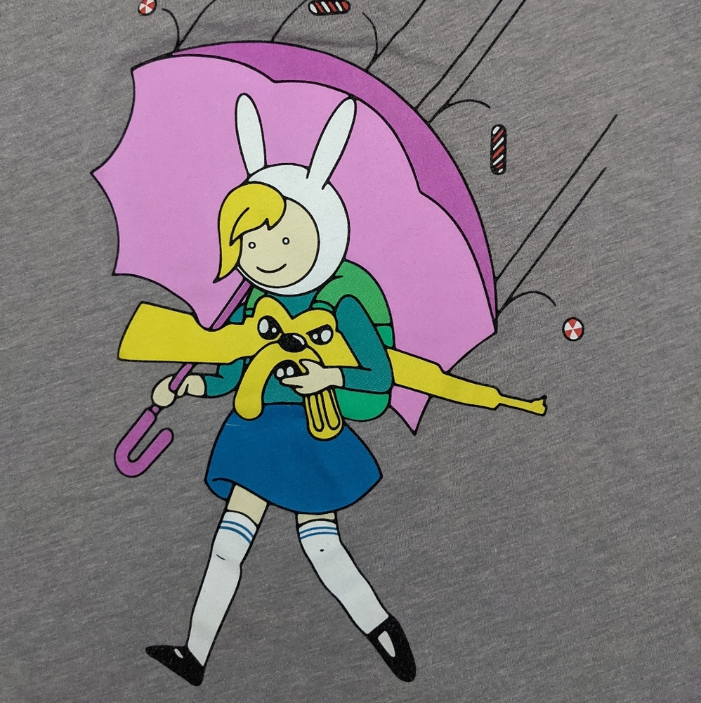 Slinger Apparel Assault Girl Adventure Time Limited Release Tee Shirt Med grey - Picture 2 of 5